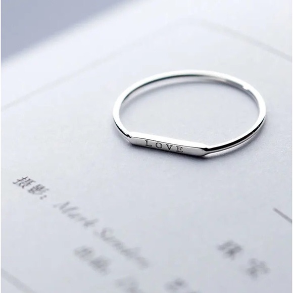 Jewelry - Love ring letter word sterling silver 925 jewelry